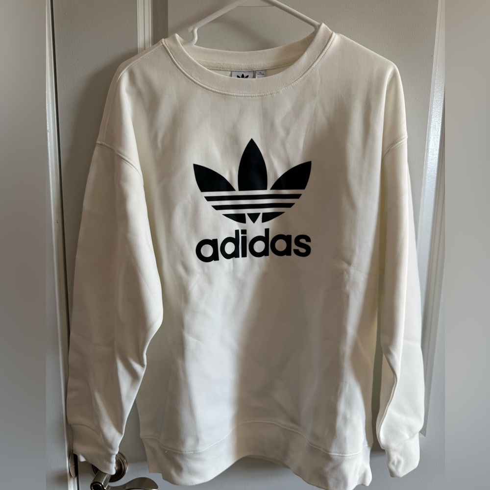 Adidas Cream/White Crewneck Sweatshirt NWOT